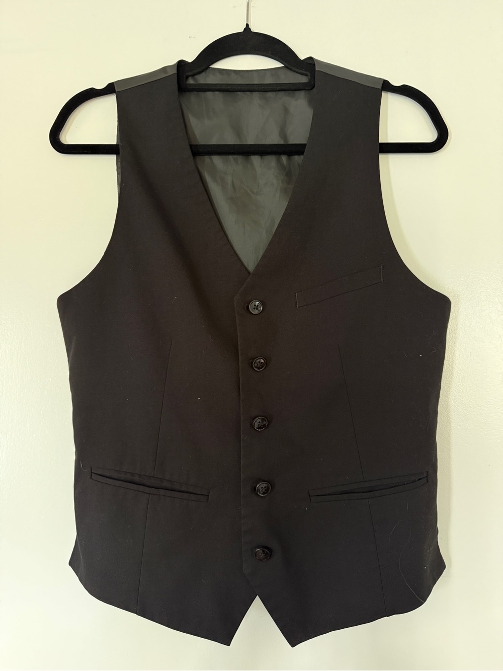 H&M Men's Black Dress Vest - Classic Tailored Waistcoat